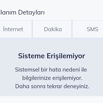 Türk Telekom Kalan Kullanımlarım Gözükmüyor
