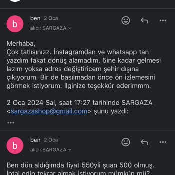 Sargaza (Sargaza.shop) Sargaza.com Siparişimden Haber Yok