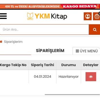 Ykmkitap Siparişlerim Hazırlanıyor Olarak Görünüyor