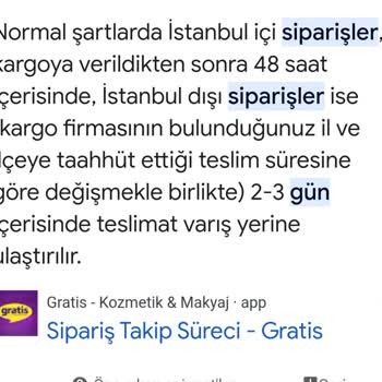 Gratis Online Siparişimin Günlerdir Kargoya Bile Verilmemesi