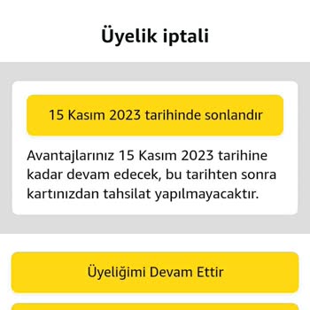 Amazon Üyelik İptali Olmuyor
