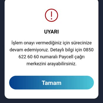 Paycell İşlem Onayı Sorunu
