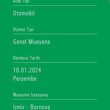 TÜVTÜRK Muayene Randevusu V