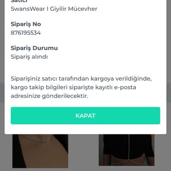 Swanswear Siparişin 1 Aydır Elime Ulaşmadı