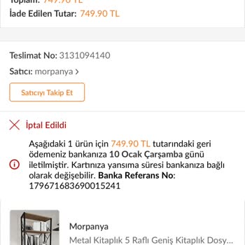 Morpanya Trendyol'dan Gönderilmeyen Ürün