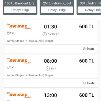 Lüks Aksel Seyahat Otobüs Fiyatların Birbirine Uymaması