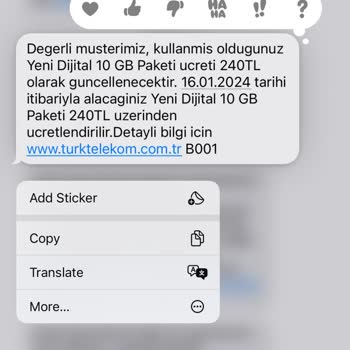 Türk Telekom Mobil Kampanya Katılım Ertesi Zam