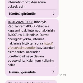 Vodafone İnternet Paketi Ayıbı