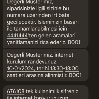 Türk Telekom Ev İnterneti Randevu Tarihine Uyulmaması