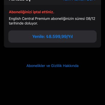 EnglishCentral Englısh Central Üyelik İptal Ettim Paramı Yatırmadılar.