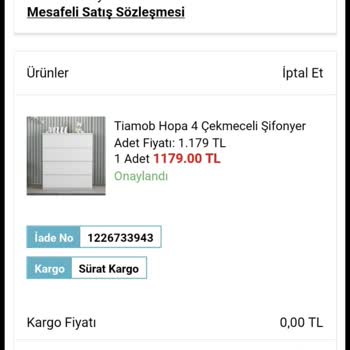 A101-com.kampanyaburada.online İnternet Sitesinden İptal Edilen Ürünün Ücret İadesi Yapılmıyor