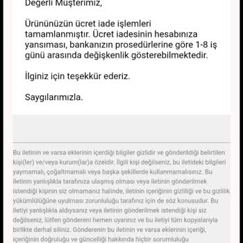 A101-com.kampanyaburada.online İnternet Sitesinden İptal Edilen Ürünün Ücret İadesi Yapılmıyor