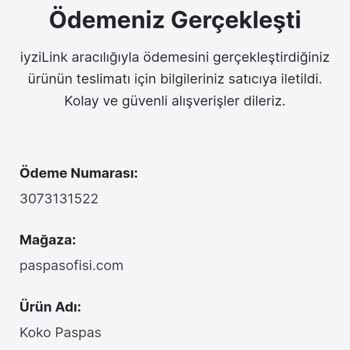 Paspas Yap Siparişim Gelmedi