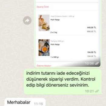 Doğal Anne Eli Kaş Online Alışveriş Sitesinde İndirim Sorunu