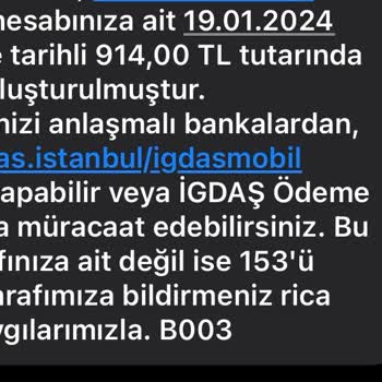 İGDAŞ Fatura Sorunu Ve Çözüm Talebi