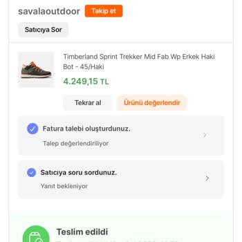 Timberland Hepsiburada Ayıplı Ürün Belirtilen Özellikler Yok