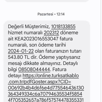 Kablo Net Tarife Ve Kesinti Hk.