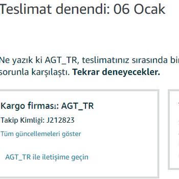 Amazon Ve AGT Kurye Teslimat Sorunu