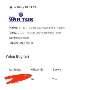 Özlem Van Tur Firması Sorumsuzluğu Ve Yaşadığım Mağduriyet