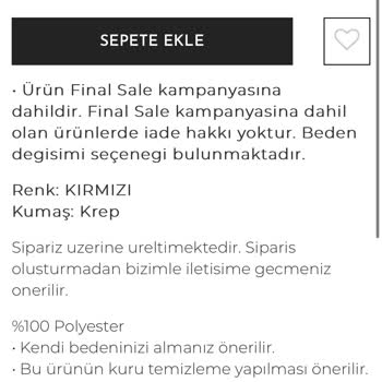 Spring Affair İade Hakkının Olmaması