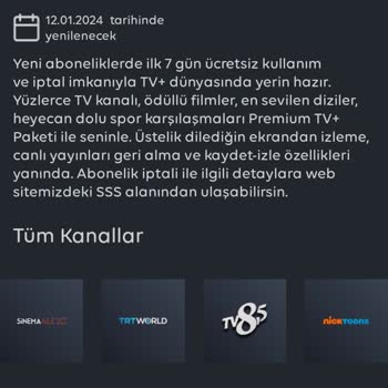 TV+ Abonelik İptal Edilmemesi
