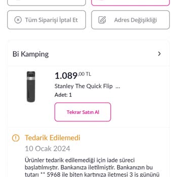 Pazarama Stokta Olmayan Ürünün Satışı Ve İptal Süreci