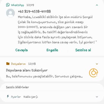 WhatsApp Yabancı Numaradan Gelen Mesaj