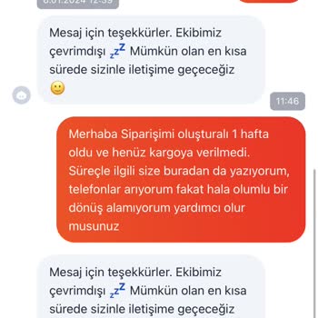 Kutupayısı Termos Siparişimde Yaşanan Gecikme Ve İletişimsizlik