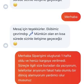 Kutupayısı Termos Siparişimde Yaşanan Gecikme Ve İletişimsizlik