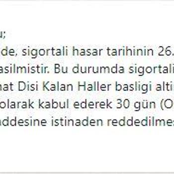 Koru Sigorta Seyahat Sağlık Sigortası Ödeme Talebi Ret Edildi