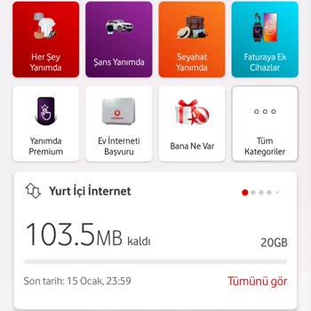 Vodafone İnternet Bitmeden Yüklenen Aşım Paketi