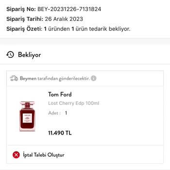 Beymen Ürünün Göndermeyip Oyalaması