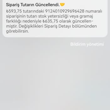 A101 Kapıda Bilgim Dışında Alternatif Ürün Yollayıp Fazla Ücret Aldı