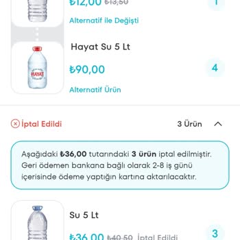 A101 Kapıda Bilgim Dışında Alternatif Ürün Yollayıp Fazla Ücret Aldı