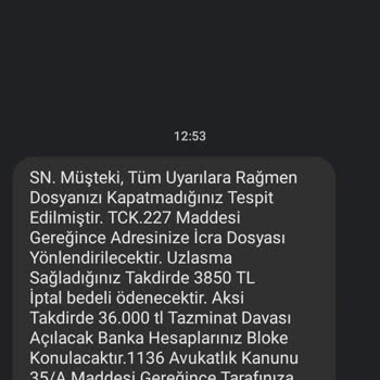 HINTELHB (SMS) Hakımda İzinsiz İşlem Yapılmış