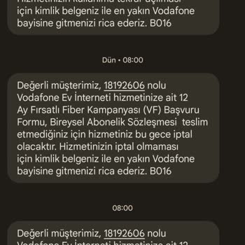 Vodafone Net Eksik Evrak Karmaşası Ve İnternet Kesintisi