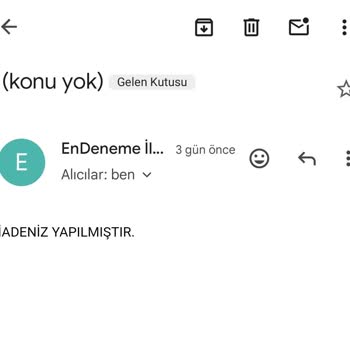 Endeneme Para İademi Yapmadılar