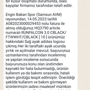 Bakan Spor Giyim Sattığı Ürünün Arkasında Durmuyor