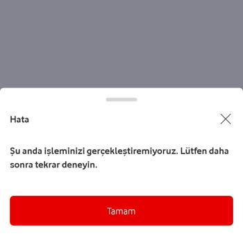 Vodafone Pay Üzerinden Ödeme Yapılamaması