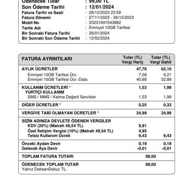 Türk Telekom Fazla Para Kesintisi