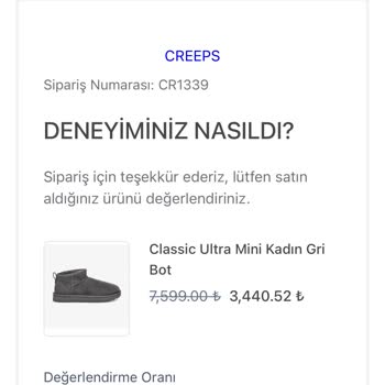 Creeps Yanlış Ürün Ve Erişim Sorunu