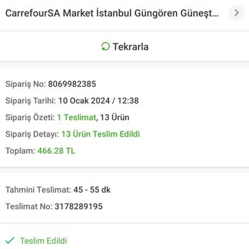 Trendyol Hızlı Market Sipariş Yanlış Geldi