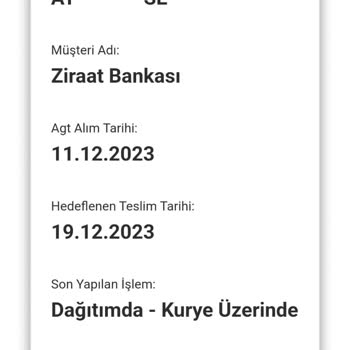 AGT Kurye (aynigunteslim.com) Banka Kartının Teslim Edilememesi Ve Kurye Hizmeti Şikayeti