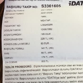 iData Vize Başvuru Sonucu