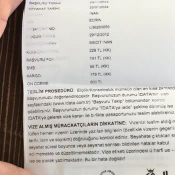 iData Vize Başvuru Sonucu