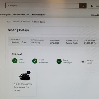 Media Markt Stoklu Ürünleri Göndermiyor.