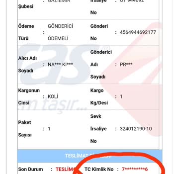 Aras Kargo Gaziemir Şubesi Teslimat Hatası.