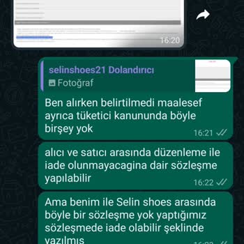 Selinshoes İade Almıyor Kargo Ücretini Talep Ediyor