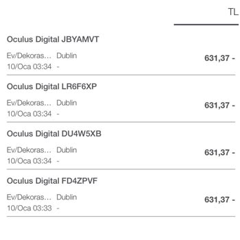 Garanti BBVA Oculus Digital Firması Habersizce Kredi Kartımdan 80 USD Para Çekmiş