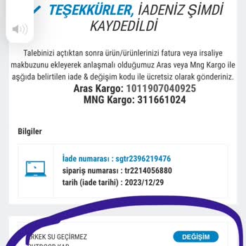Decathlon İade Değişim Değişikliği